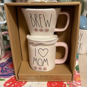 Rae Dunn coffee drip and mug set